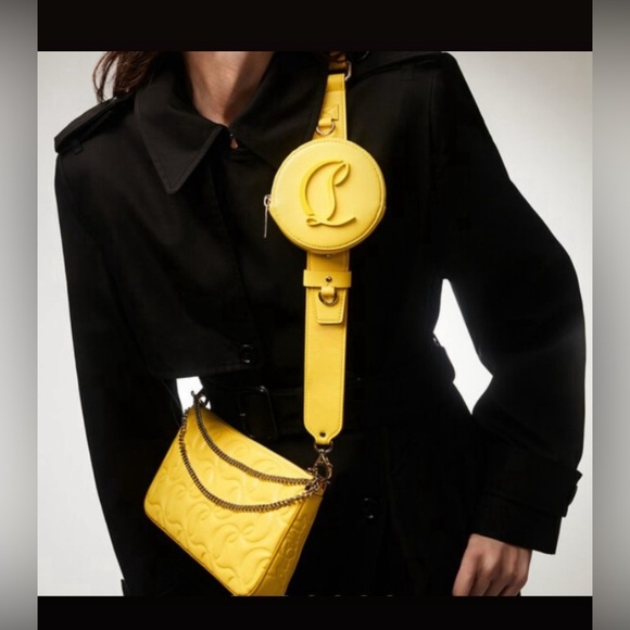 Christian Louboutin NWT loubila yellow crossbody 3way bag - Picture 3 of 4